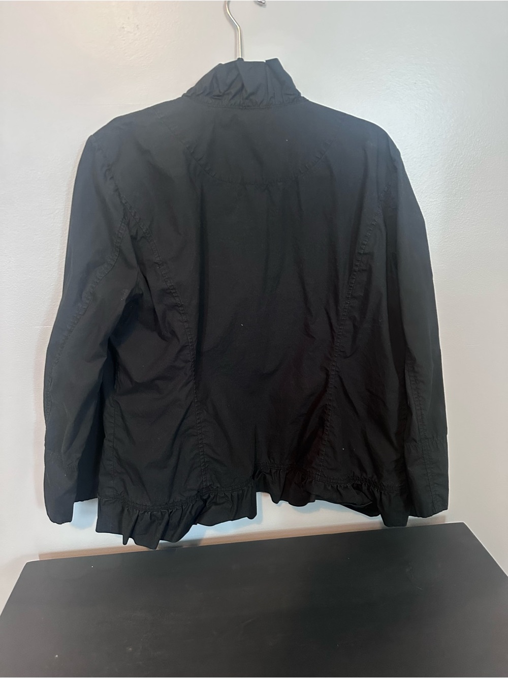 Chico's Black Ruffle-Trim Zip Jacket - Picture 4 of 4